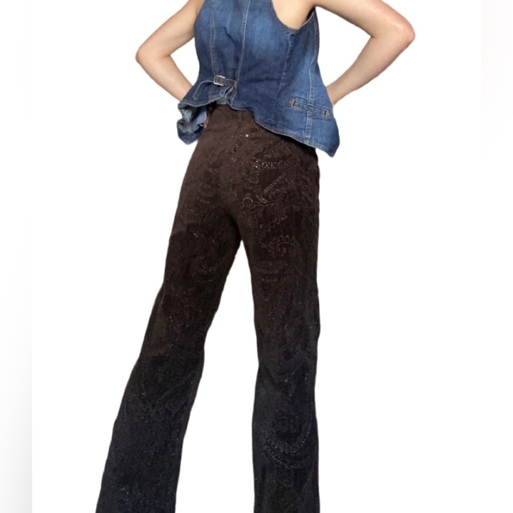Patterned Beaded Jeans
